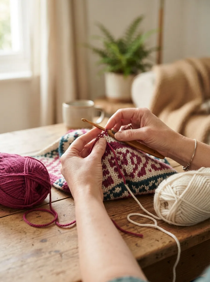 Two yarn balls with twisted strands, and the same balls kept untangled on either side.